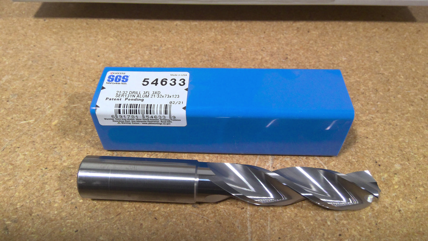 SGS KYOCERA 54633 21/32 DRILL