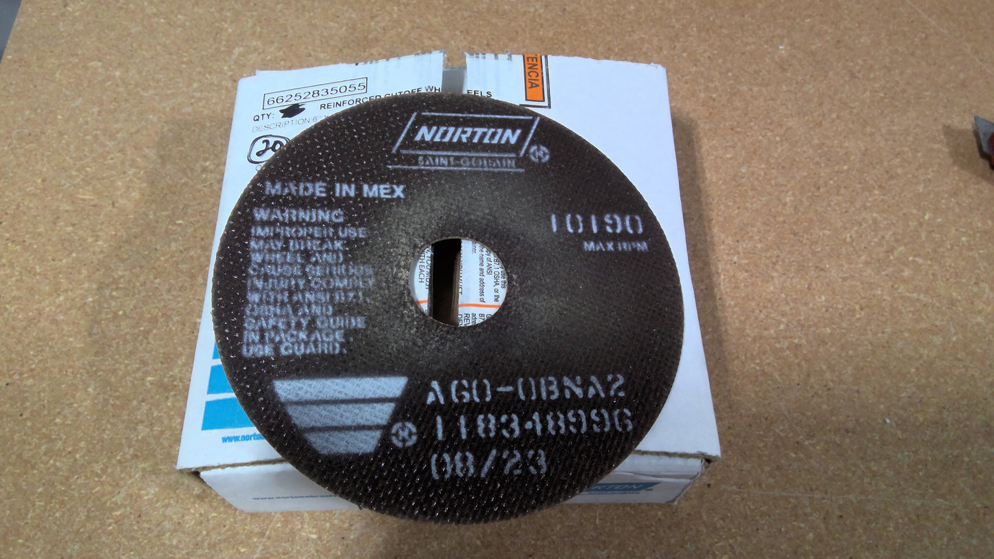 SAINT GOBAIN ABRASIVES - 66252835055 - CUT OFF WHEEL 6 X .035 X 1-1/4