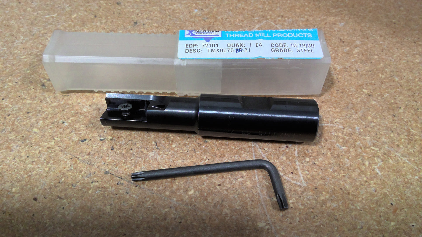 XACTFORM - 72104 - SINGLE FLUTE THREAD MILL HOLDER 21mm