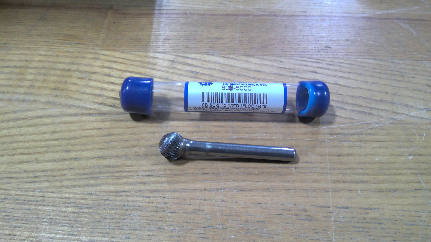 QCT - 808-5000 - CARBIDE BURR SD-5 1/2 BALL SHAPE