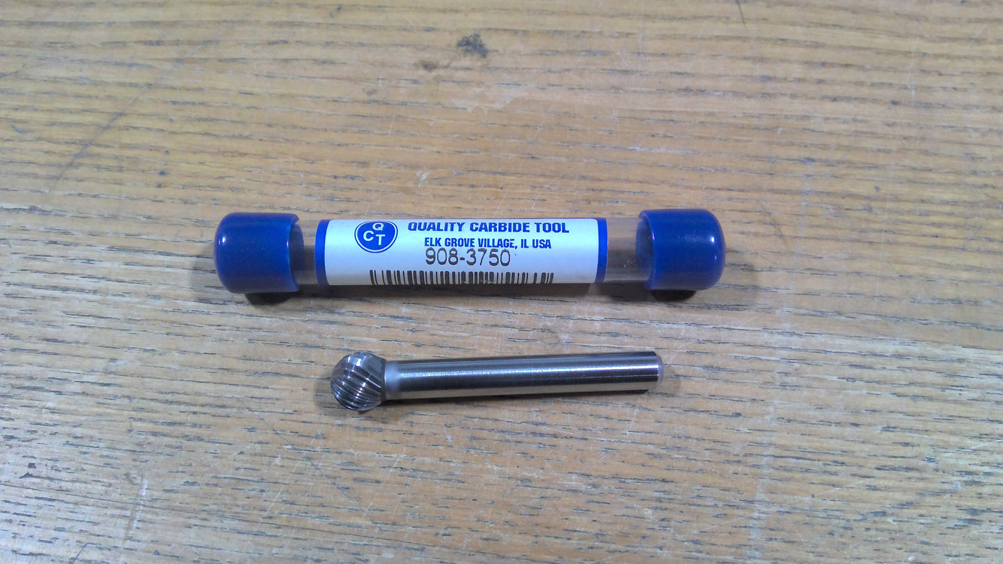 QCT - 908-3750 - CARBIDE BURR SD-3 3/8 BALL SHAPE