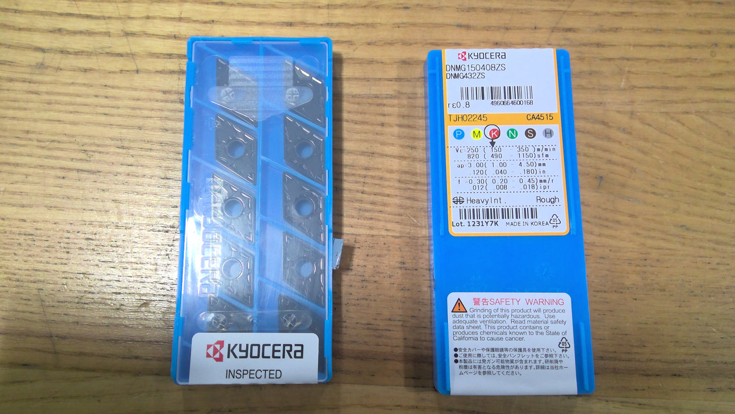 KYOCERA - DNMG 432 ZS CA4515 CARBIDE INSERT - PACK OF 10