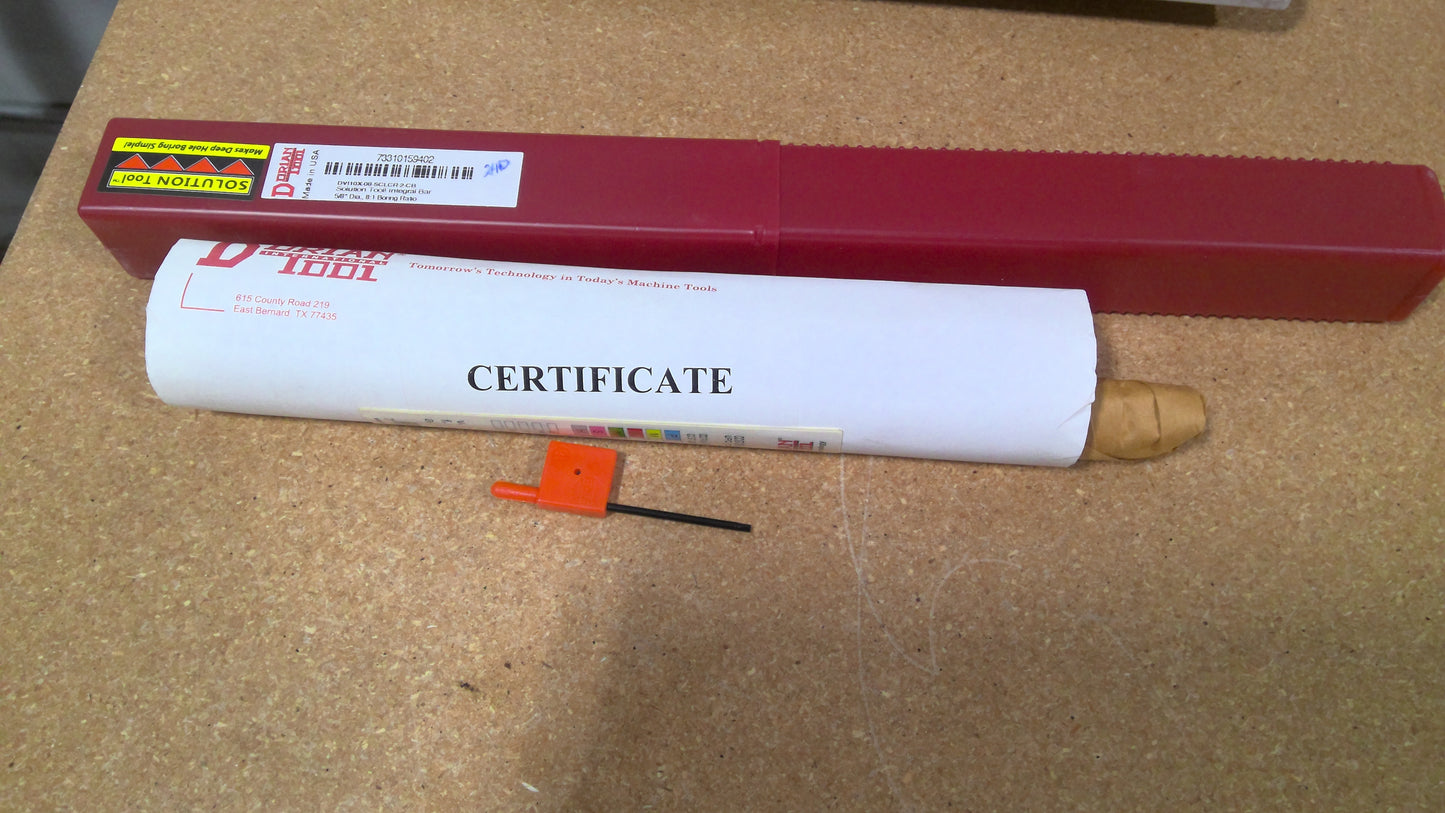 DORIAN TOOL - DVI10X-08-SCLCR-2-CB - BORING BAR
