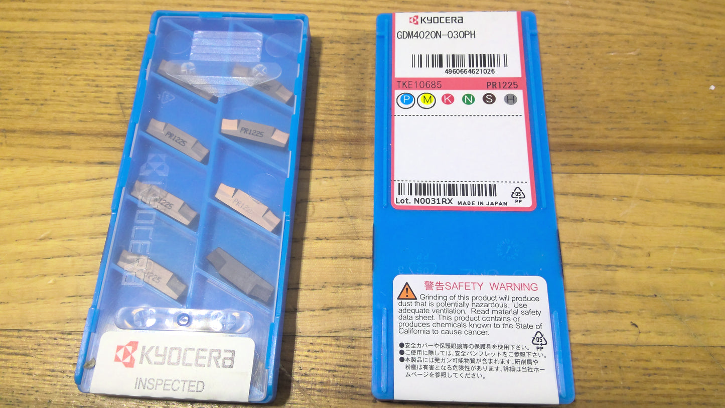KYOCERA - GDM4020N030PHPR1225 - INDEXABLE GROOVING INSERT - PACK OF 10