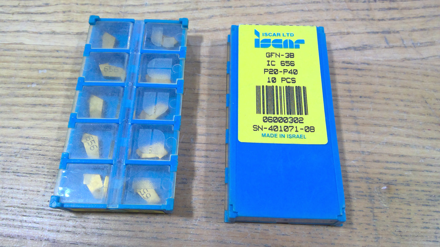 ISCAR - GFN3BIC656 - CARBIDE INSERT GFN 3B IC656 - PACK OF 10