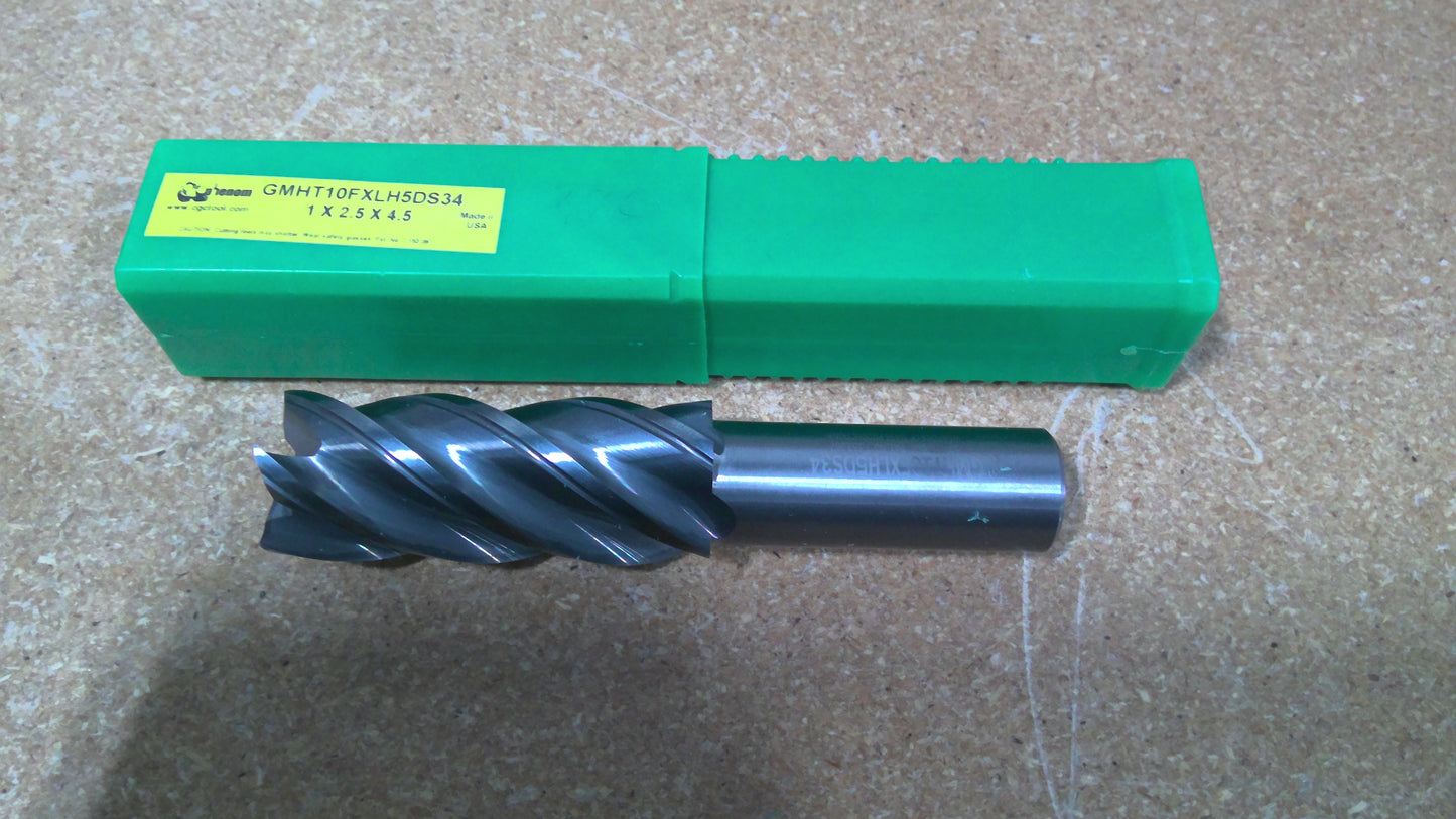 GORILLA MILL - GMHT10FXLH5DS34 - 1IN DIA PHENOM GORILLAMILL 5 FL GMS COAT