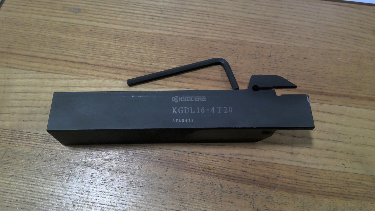 KYOCERA - KGDL164T20 - Indexable Grooving Toolholder - 0.7874" Max Depth of Cut, 1 x 1" Shank