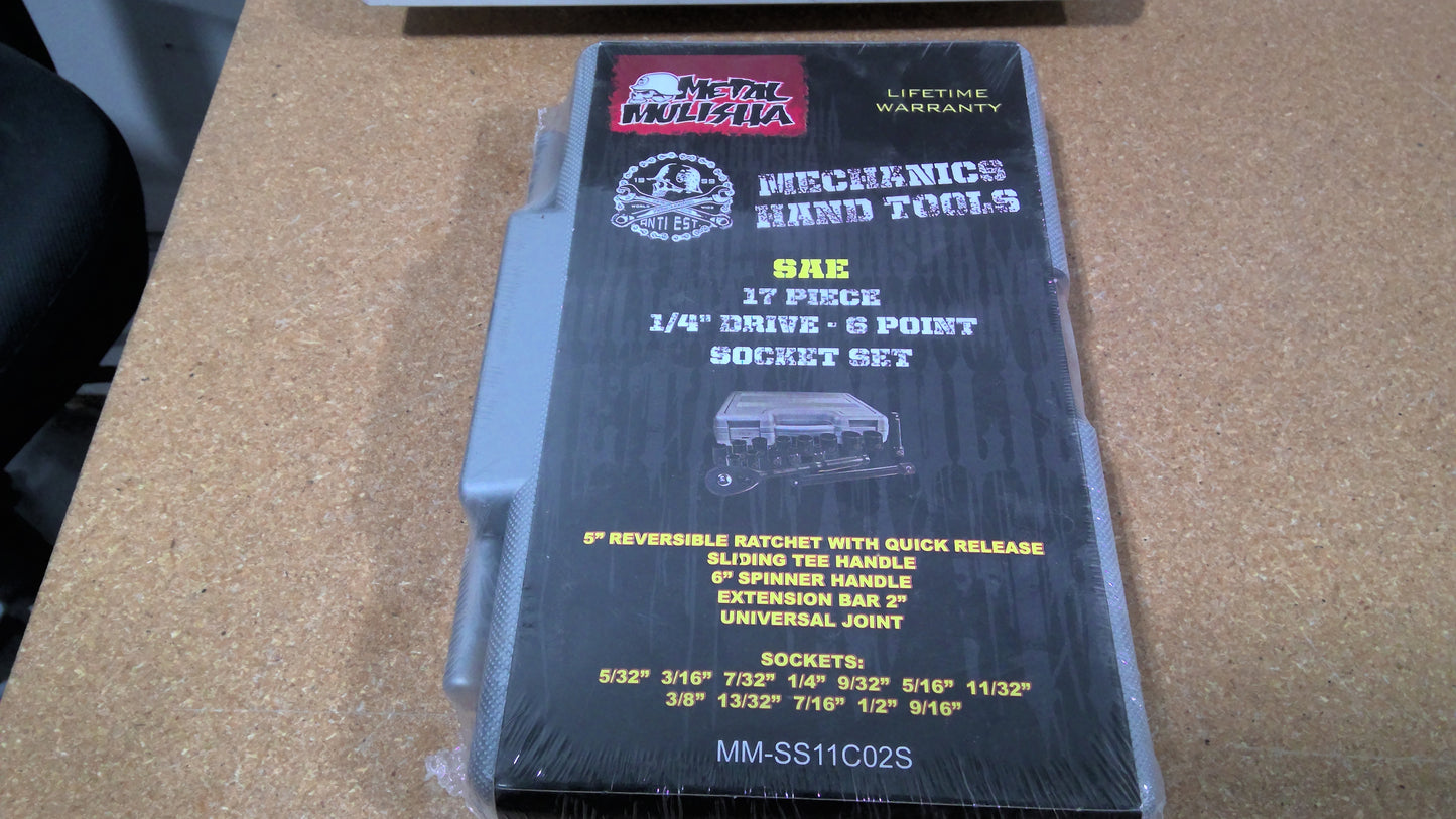 METAL MULISHA - MM-SS11C02S - SAE 17 PC 1/4" 6PT SOCKET SET