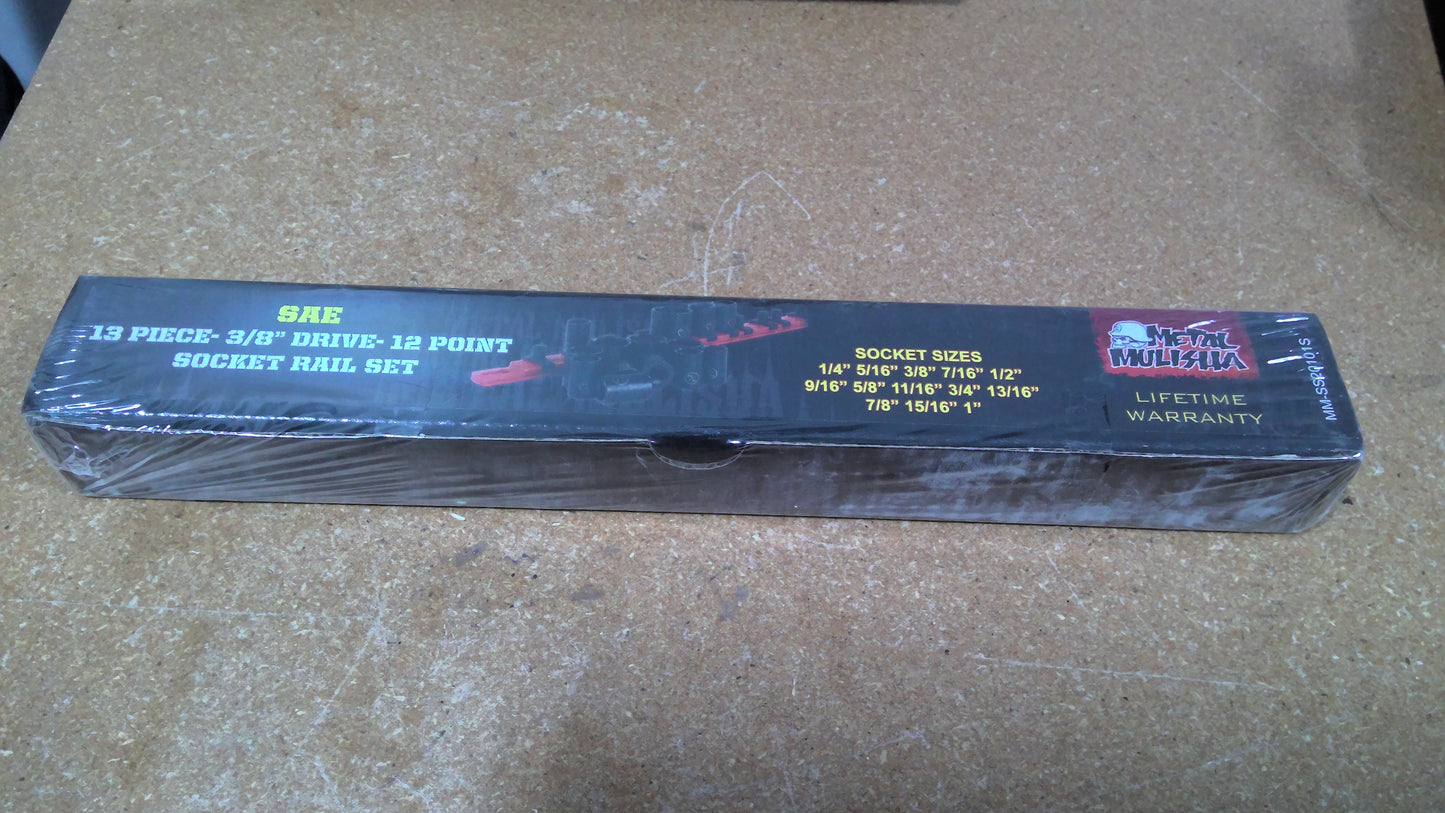 METAL MULISHA - MM-SS20101S - SAE 13 PC 12PT 3/8" SOCKET SET RAIL