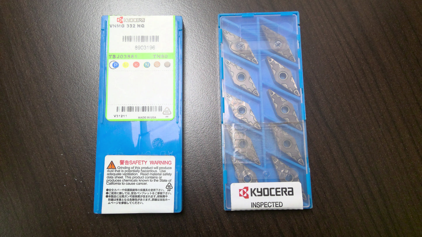 KYOCERA - VNMG332HQTN60 - CERMET INSERTS - PACK OF 10