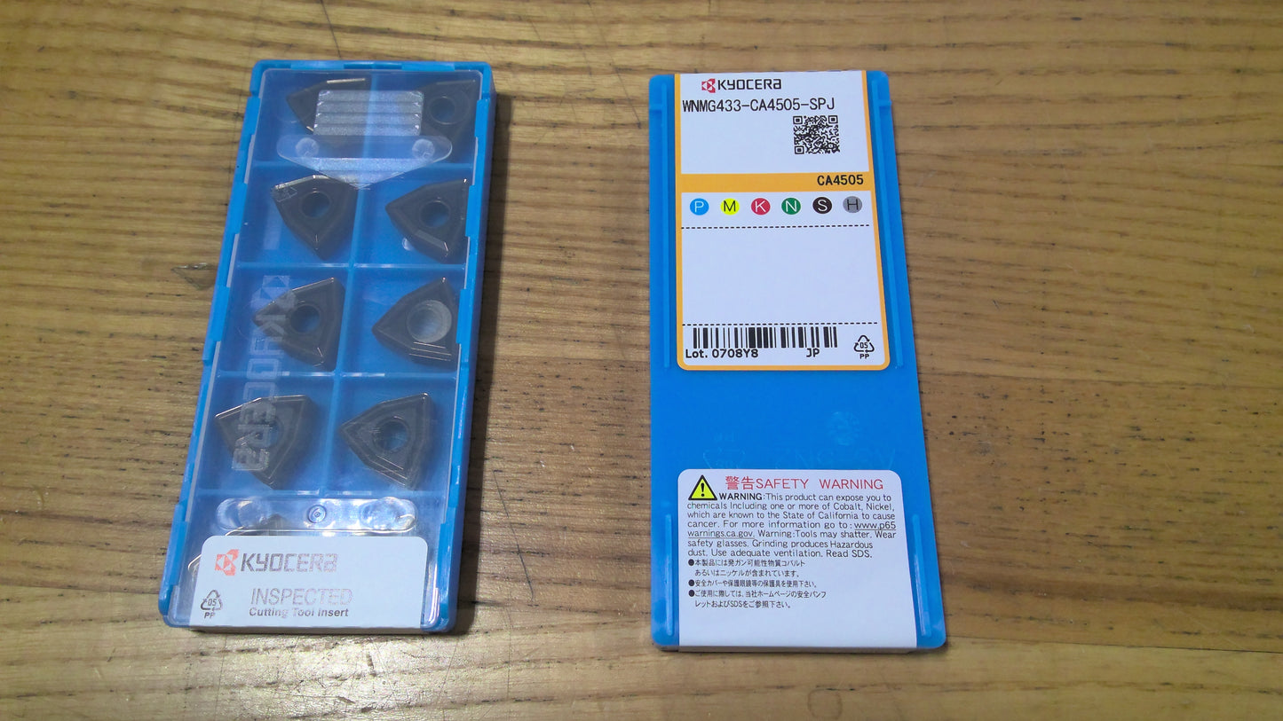 KYOCERA - WNMG433CA4505 - CARBIDE INSERTS - PACK OF 10