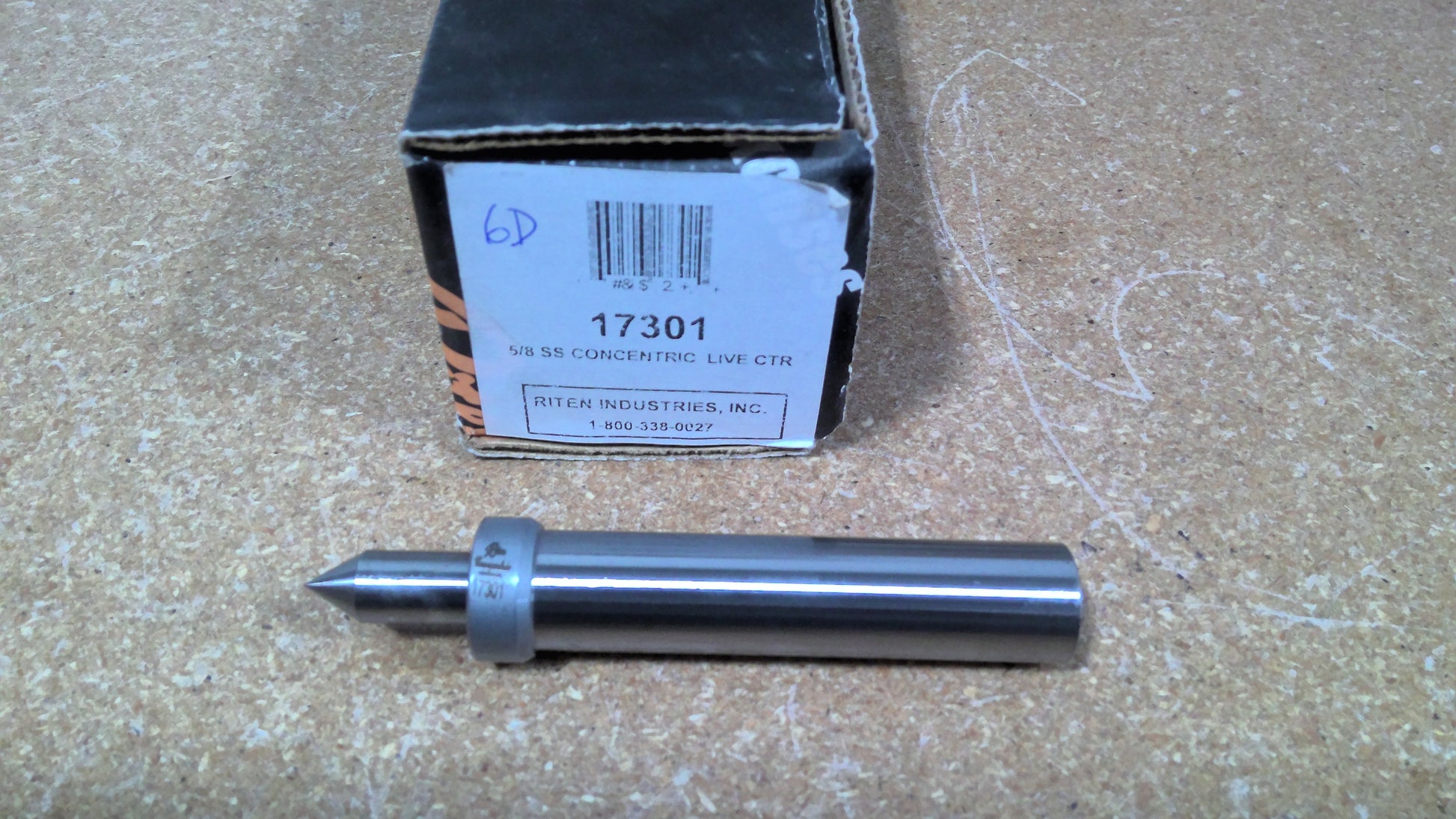 RITEN - 17301 - LIVE CENTER - 5/8 STRAIGHT SHANK SPRING