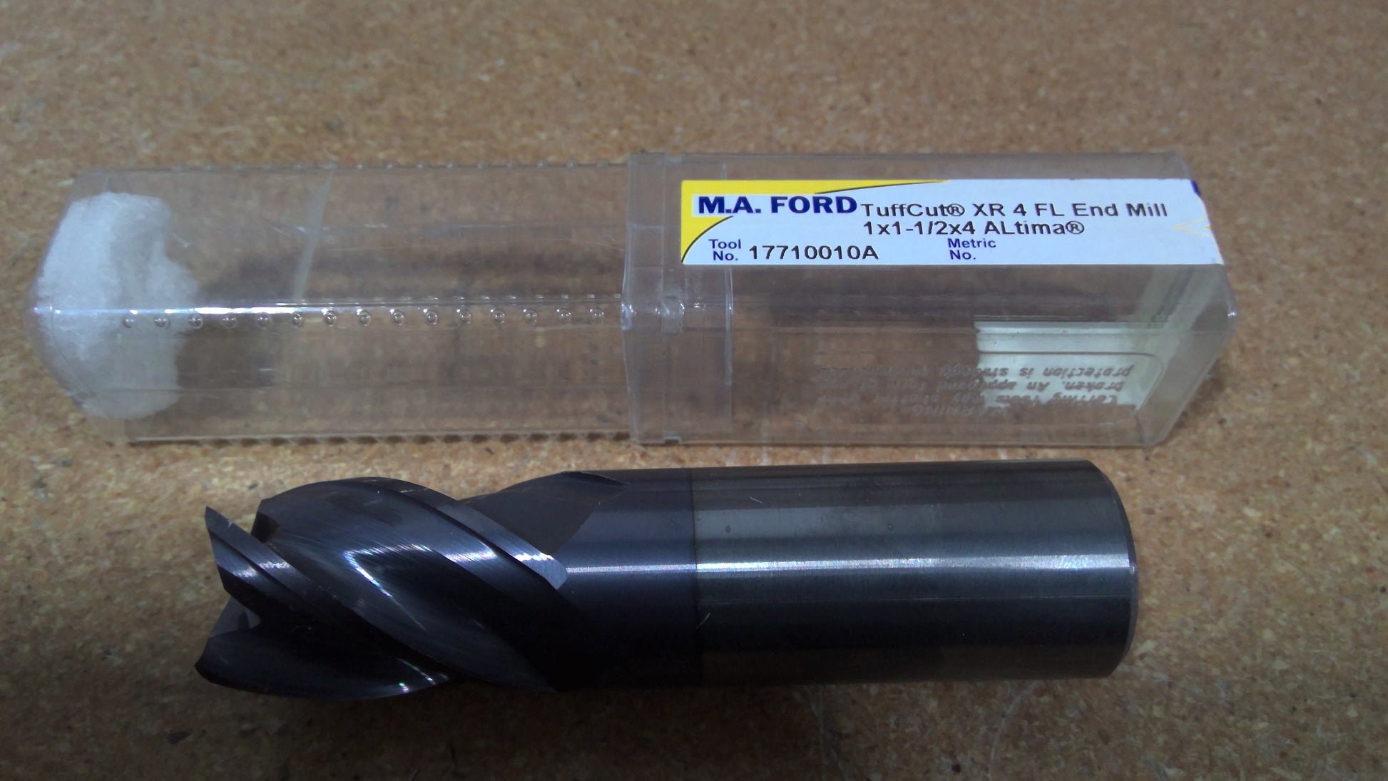 M.A. FORD - 17710010A - TuffCut® XR 4 Flute End Mill Variable Helix 1x1-1/2x4 ALtima®