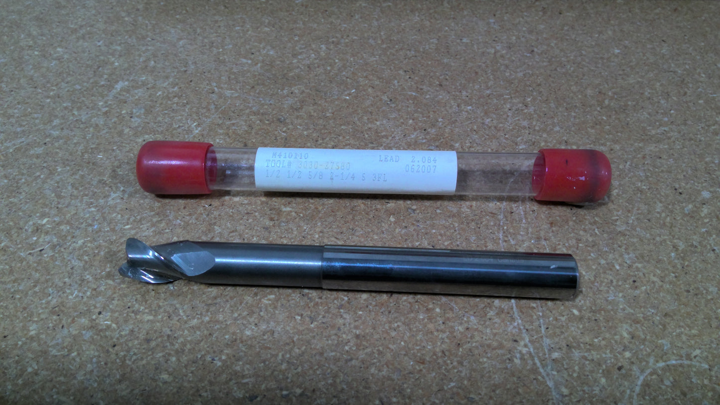 MINICUT - 3030-27580 - ENDMILL 1/2 X 5/8LOC X 50AL X 1/2SHK 3FL