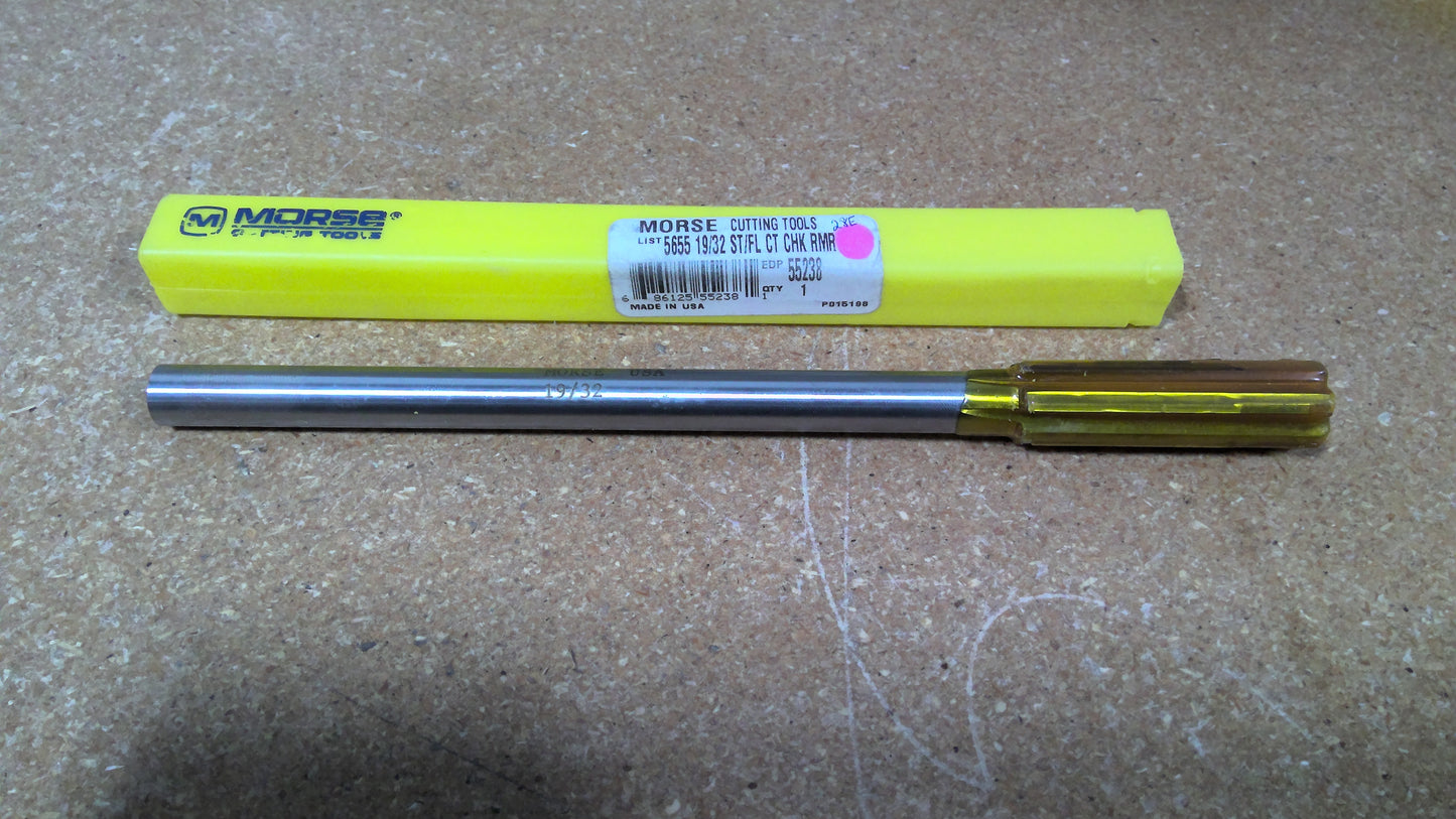 MORSE CUTTING TOOLS - 55238 - CHUCKING REAMER 19/32 IN CARBIDE TIPPED