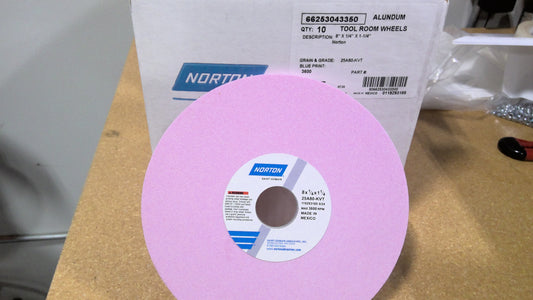 SAINT GOBAIN - 66253043350 - 8 X 1/4 X 1-1/4 NORTON WHEEL - 25AB0-KVT