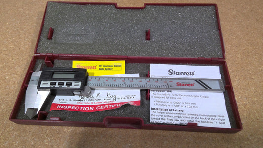 STARRETT - 721A-6/150 - CALIPER ELECT. DIG. 0-6IN IN CASE