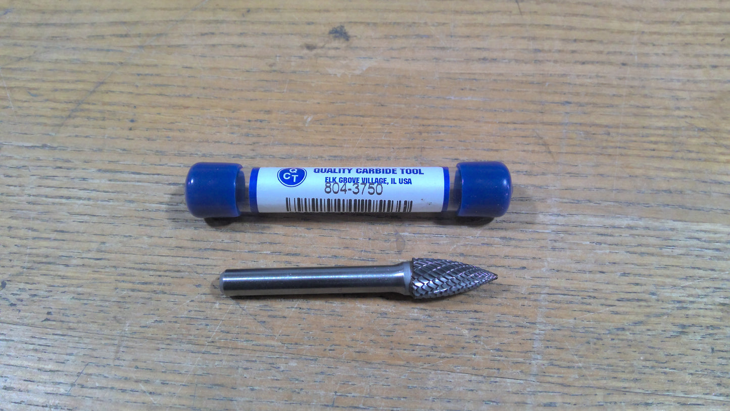 QCT - 804-3750 - CARBIDE BURR SG-3 3/8 POINTED TREE