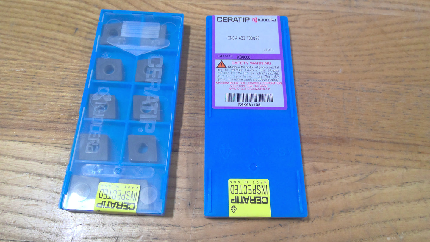 KYOCERA - CNGA432T00825KS6000 - CERAMIC TURNING INSERTS - PACK OF 10