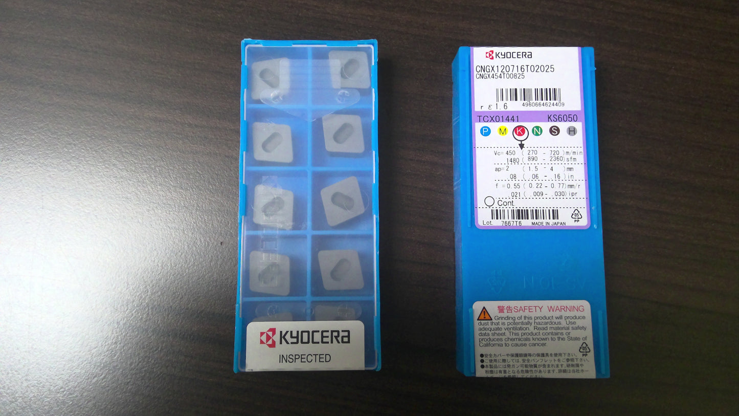 KYOCERA - CNGX454T00825KS6050 - CERAMIC INSERTS - PACK OF 10