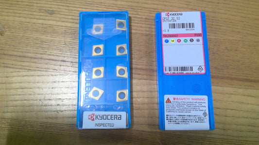 KYOCERA - CPGT 32.52 PV90 - CERMET INSERTS - PACK OF 10