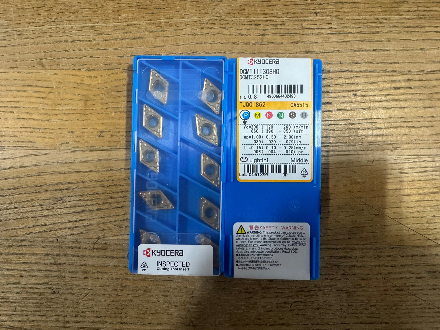 KYOCERA - DCMT3252HQCA5515 - CARBIDE INSERTS - PACK OF 10