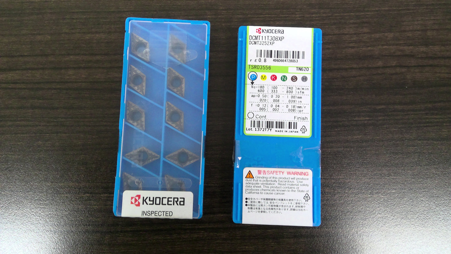 KYOCERA - DCMT3252XPTN620 - CERMET INSERTS - PACK OF 10