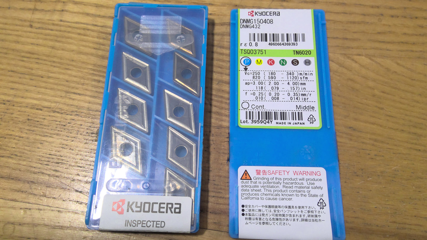 KYOCERA - DNMG432TN6020 - CERMET INSERT - PACK OF TEN