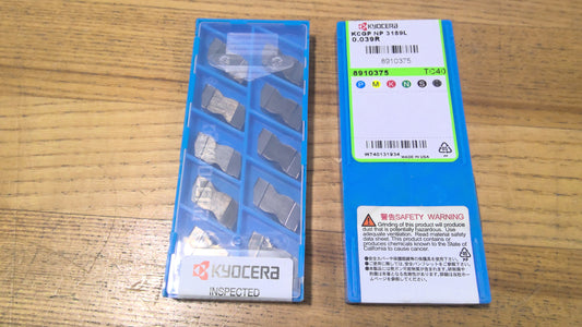 KYOCERA - KCGP 3189L CERMET INSERTS - PACK OF 10