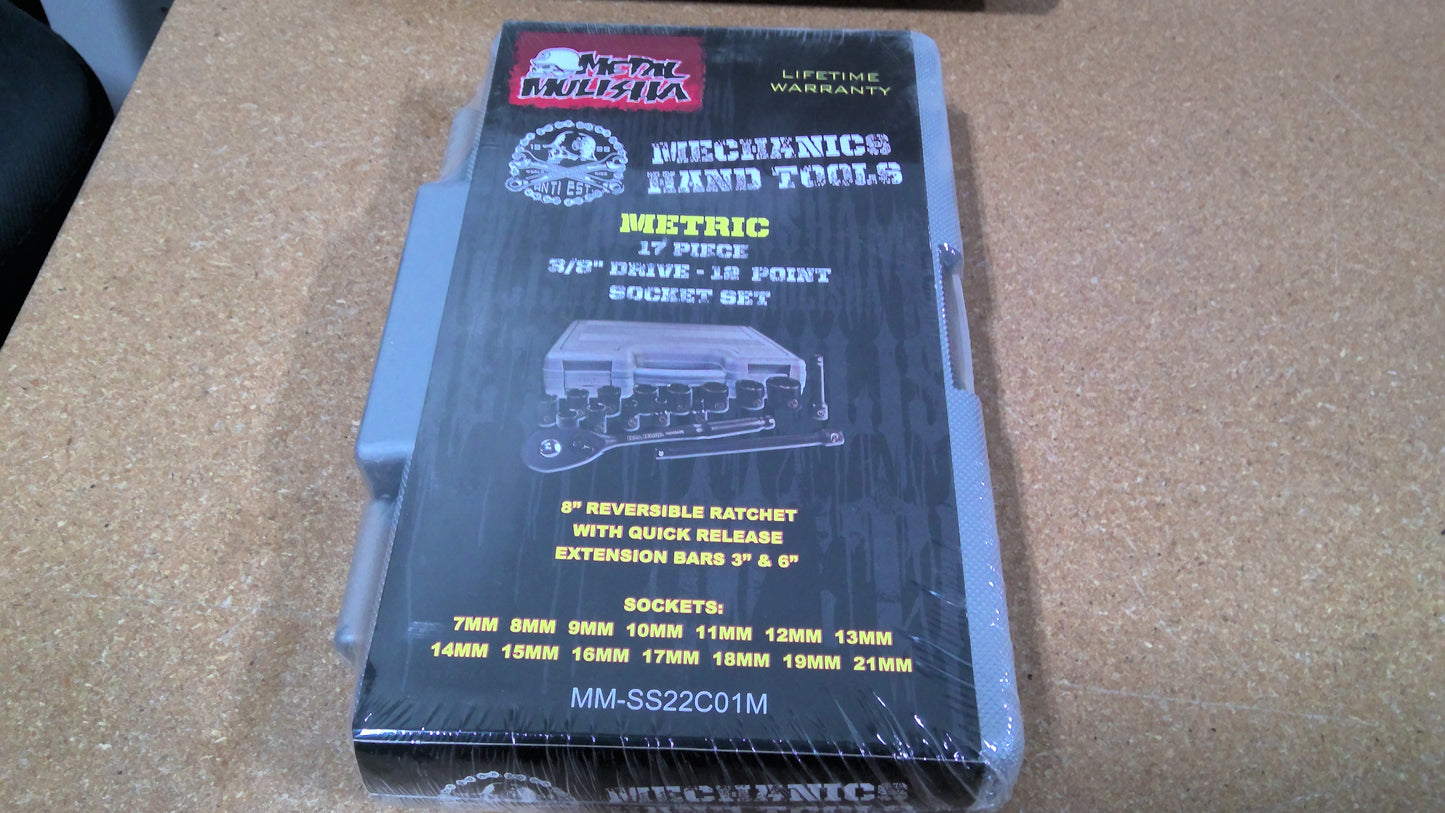 METAL MULISHA - MM-SS22C01M - METRIC 17 PC 3/8" SOCKET SET