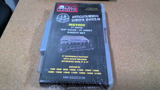 METAL MULISHA - MM-SS22C01M - METRIC 17 PC 3/8" SOCKET SET