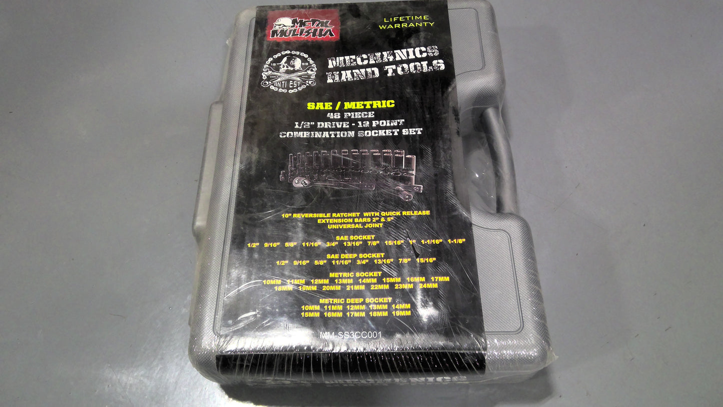 METAL MULISHA - MM-SS3CCOO1 - SAE/METRIC 48 PC 1/2" COMBO SOCKET SET