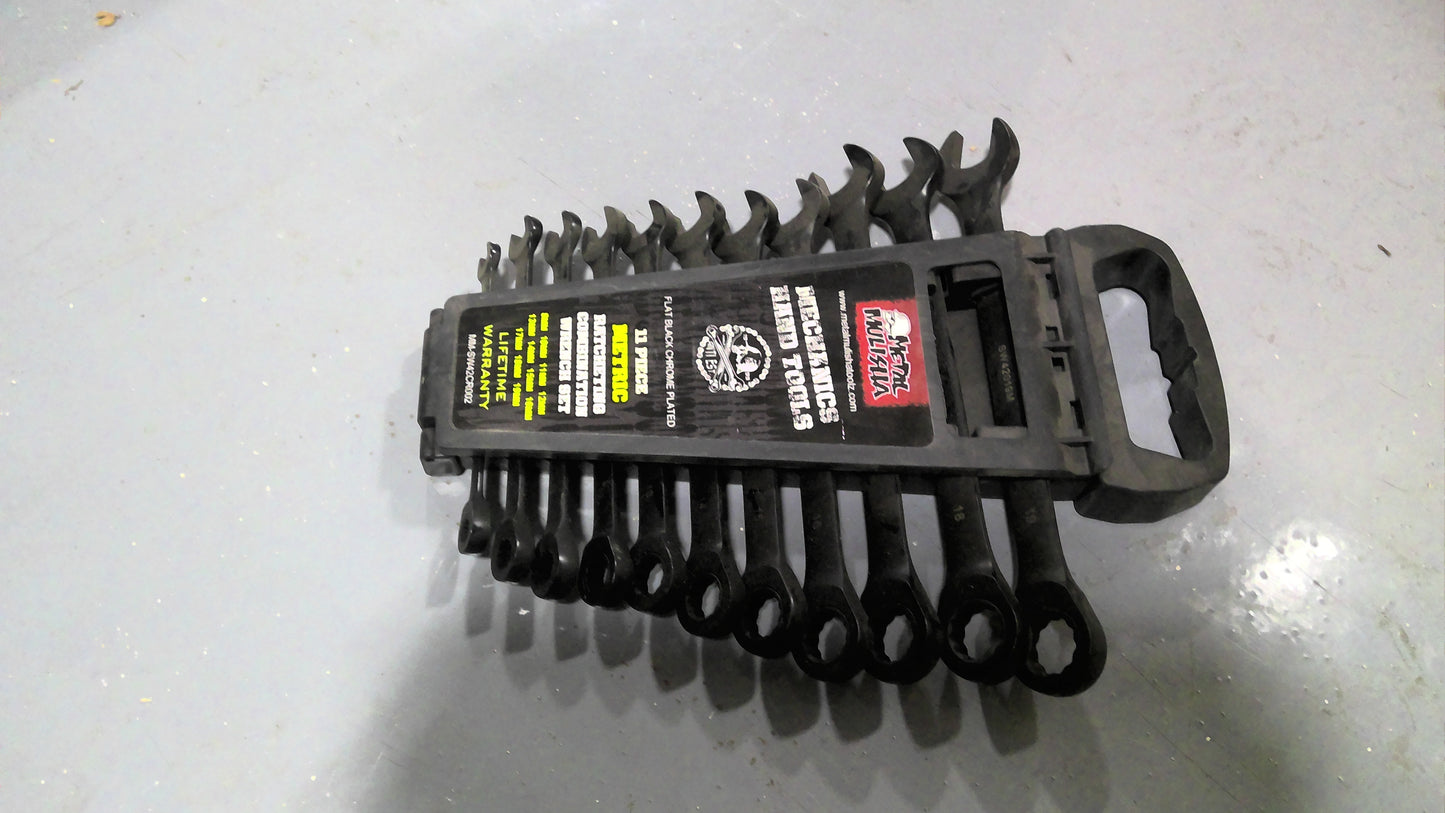 METAL MULISHA - MM-SW42CR002 - METRIC 11 PC RATCHETING COMBO WRENCH SET