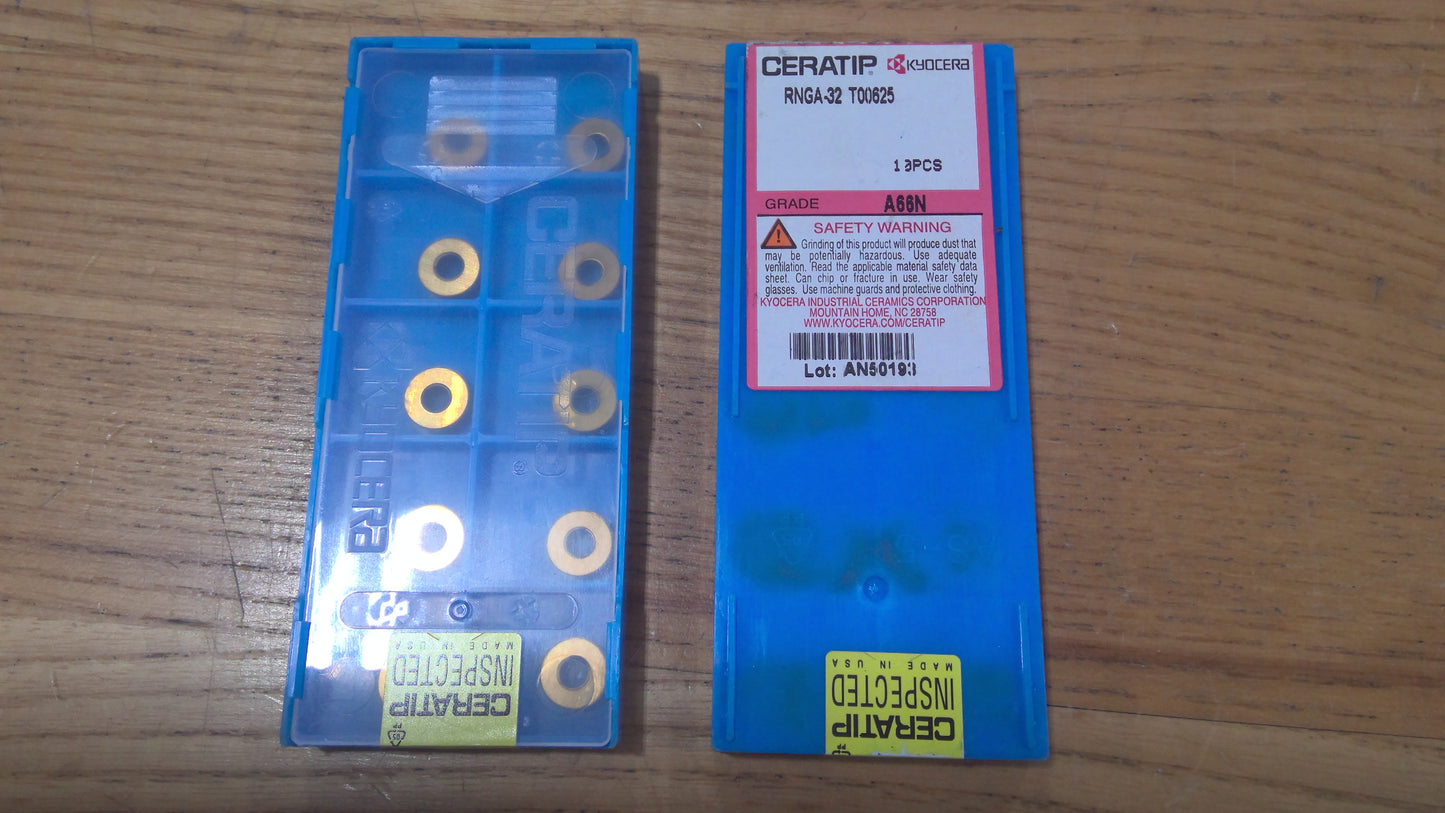 KYOCERA - RNGA32T00625A66N - CERAMIC INSERTS - PACK OF 10