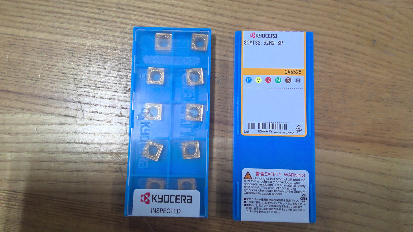 KYOCERA - SCMT 3252HQ CA5525- CARBIDE INSERTS - PACK OF 10