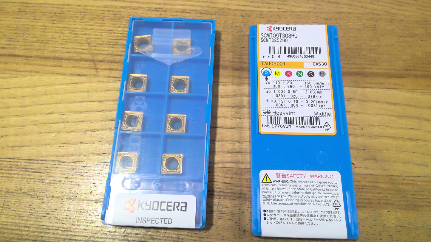 KYOCERA - SCMT3252HQCA530 - CARBIDE TURNING INSERTS - PACK OF 10