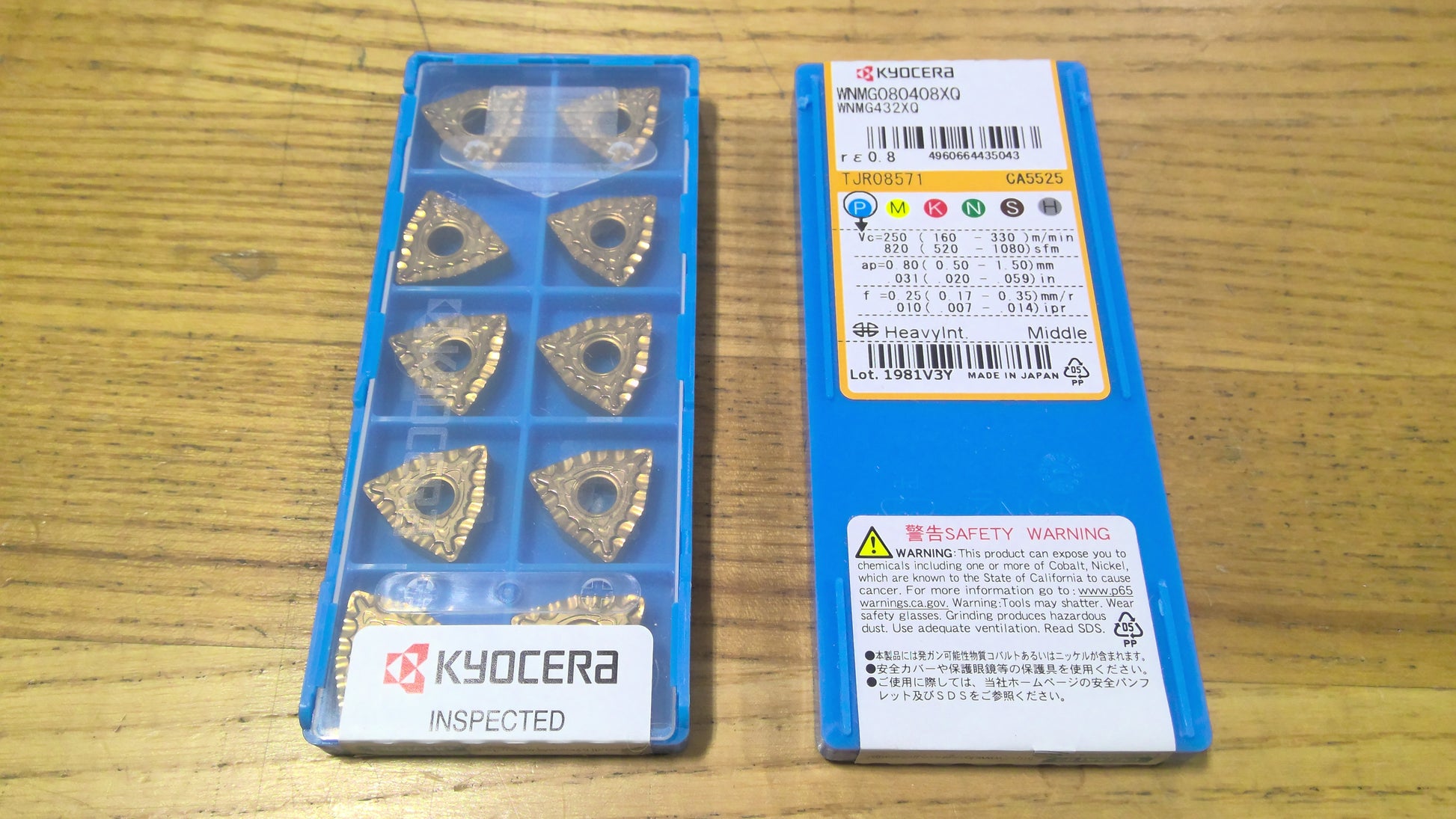 KYOCERA - WNMG432XQCA5525 - CARBIDE INSERTS - PACK OF 10