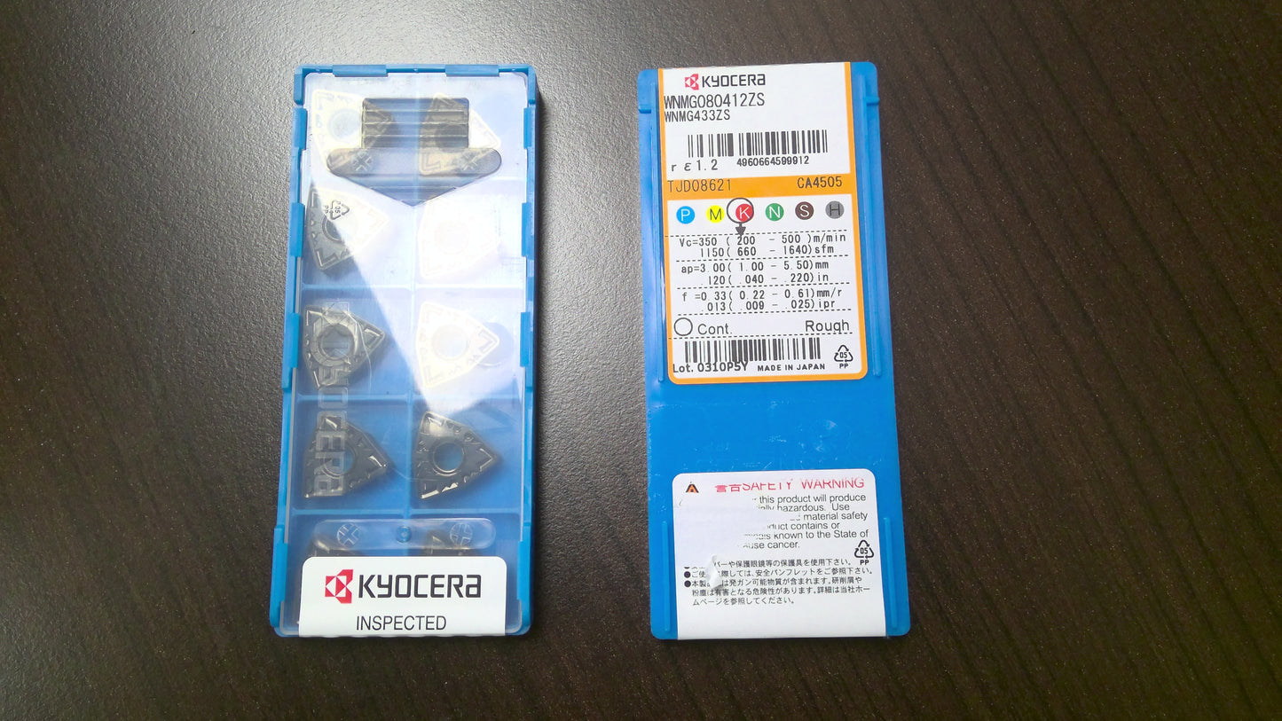 KYOCERA - WNMG433ZSCA4505 - CARBIDE INSERTS - PACK OF 10